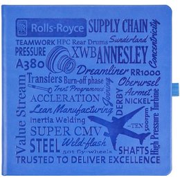 Trendiges Notizbuch mit individuellem Logo als Werbegeschenk