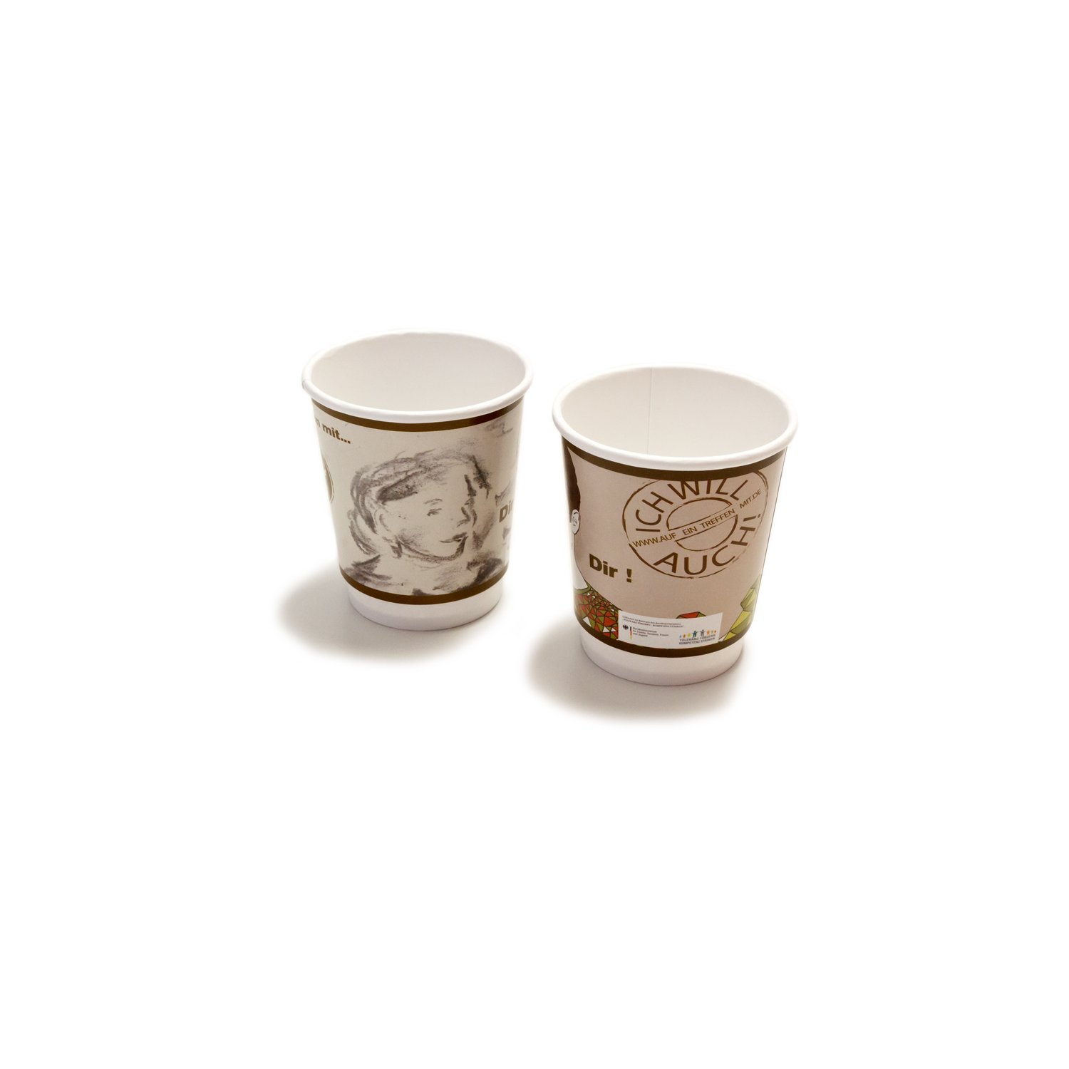 Hot Cup individuell bedruckter Kaffee-Pappbecher für Eva Justenhoven