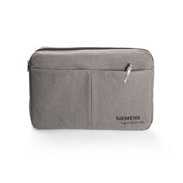 Individuell bedruckte Business-Laptoptasche  in grau als Werbemittel für Mitarbeiter
