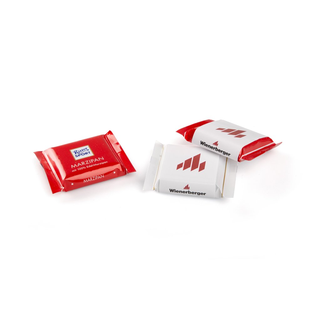 Individuell bedruckte Ritter SPORT Mini Schokoladen für Wienerberger