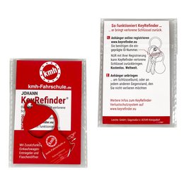 Individuell mit Ihrem Logo bedruckter Werbe- Einkaufswagenchip mit Einleger
