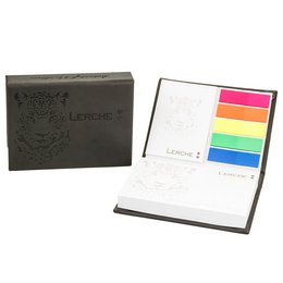 Praktisches Werbe-Haft-Notizbuch Hardcover mit Enband mit individuellem geprägtem Firmenlogo