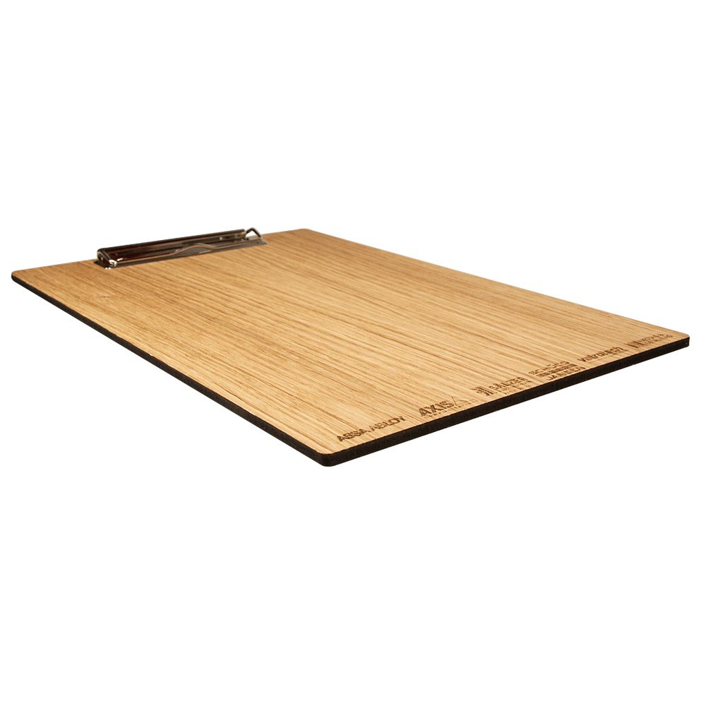 individuell gestaltbares Werbe-Holz-Klemmbrett als parktischer Helfer