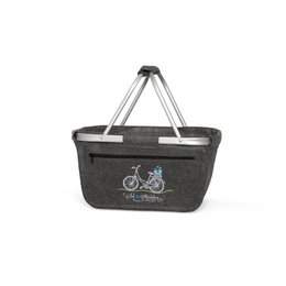 Individueller faltbarer Filz-Einkaufskorb mit Werbe-Stick „Ich liebe München“