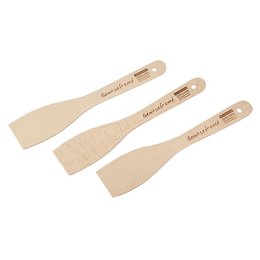 Küchenwerbemittel: Pfannenwender mit individueller Logogravur am Stiel