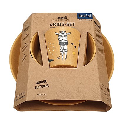 Nachhaltige Verpackung für das Kinder Geschirr-Set 