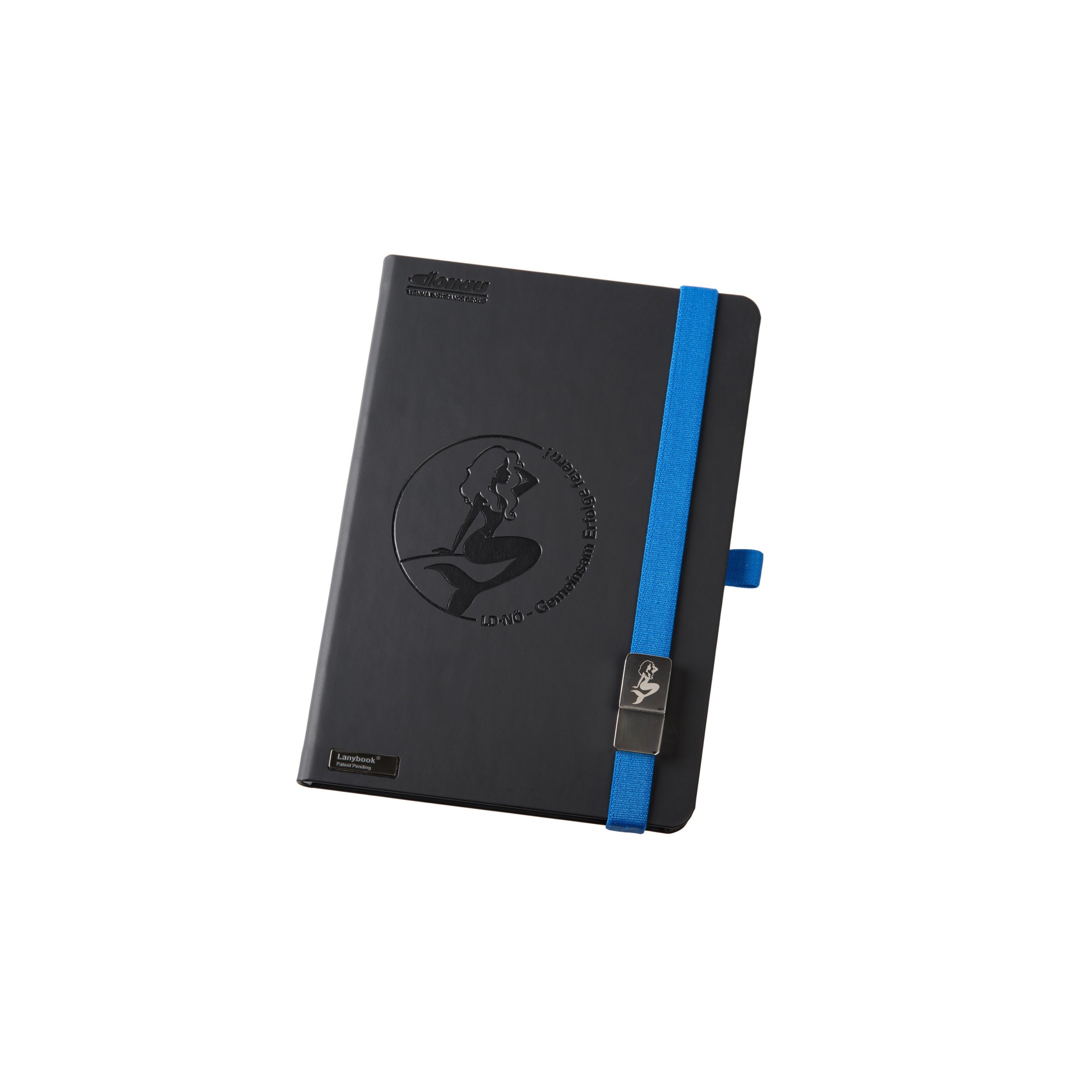 Individuelles Notizbuch „Lanybook Flex“ mit USB-Stick und Werbeprägung für Vienna Insurance Group AG