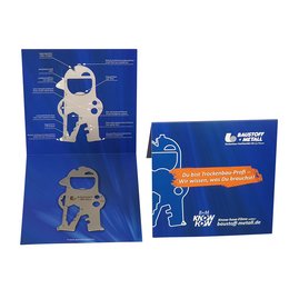 Werbe-Multifunktionstool mit individueller Klappkarte