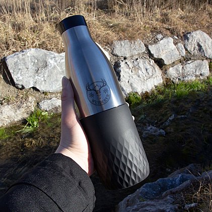 Werbe-Isolier-Trinkflasche mit Logo-Lasergravur