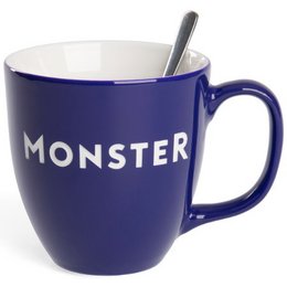 Monströs groß: Kaffetasse 0,4 l aus Porzellan mit Hydroglasur und Logogravur als Werbemittel