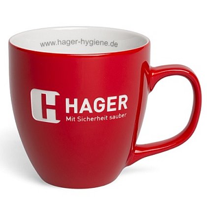 Jumbobecher mit Hydroglasur und Gravur