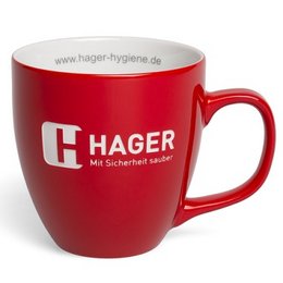 Jumbobecher mit Hydroglasur und Gravur