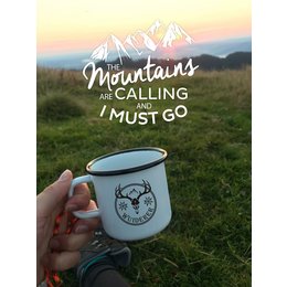 Blechbecher mit Emaillebschichtung und individueller Lasergravur