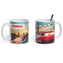 zylindrischer Kaffeebecher Porzellan Berlin mit Bildmotiv bedruckt individuell für SONAX