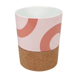 Werbebecher Cork Mug aus Porzella, umlaufendem Werbedruck
