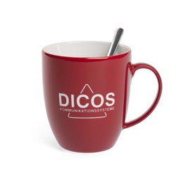 edle Kaffeetasse Form 329 mit Hydroglasur in gewünschten Farben und Logo-Lasergravur