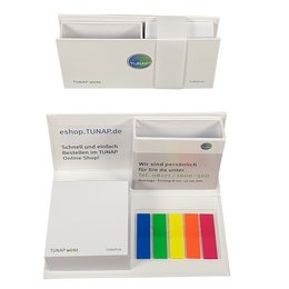 Werbe-Hardcover-Box mit Stiftefach individuell bedruckt