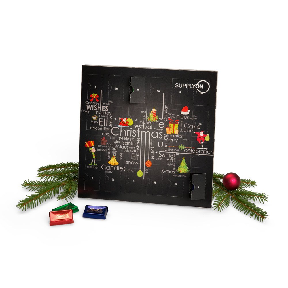 Lindt Tisch-Adventskalender mit Logo bedruckt