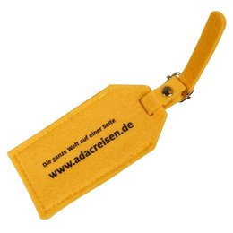 Werbe-Kofferanhänger aus Polyesterfilz, verschiedene Farben, individuell bedruckbar