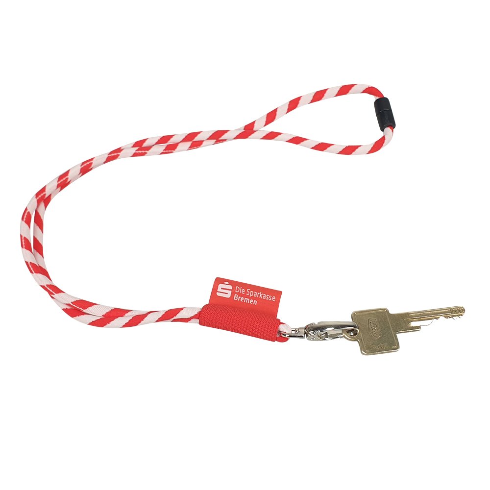 Werbe-Lanyard aus Nylonkordel mit Weblabel