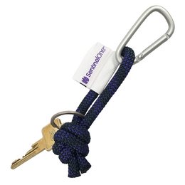 Wrbe-Schlüsselanhänger  Korfdel mit Karabinerhaken und Weblabel 