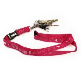 Werbe-Lanyard Schlüsselband 20 mm 1-farbig bedrucktmit Klippverschluss