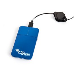 Lasergravierte Pokket Mouse mit weißer LED-Beleuchtung für die SeeTec AG