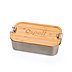 Lunchbox aus Edelstahl mit Bambusdeckel und Logo-lasergravur