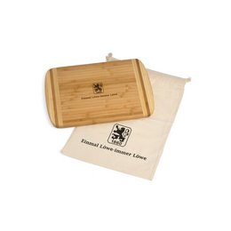 Lerche: Holzbrett aus Bambus mit Logoeinbrand, Fanartikel für den TSV 1860 München, Fußball-Verein