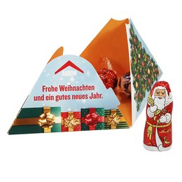 Lindt Weihnachtspyramide mit individuellem Druck 