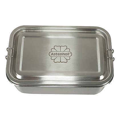 Werbe-Lunchbox aus hochwertigem Edelstahl mit Logogravur