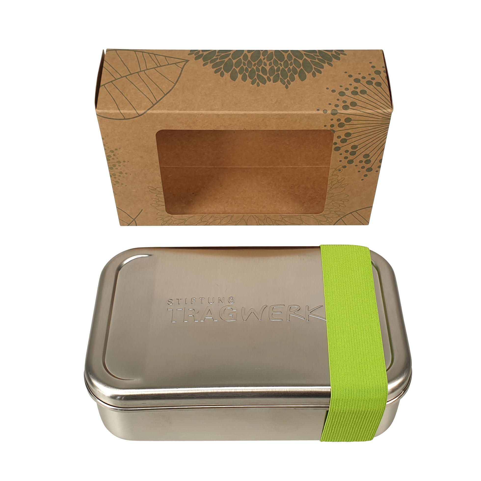 Lunchbox XL mit Logoprägung im Geschenkkarton