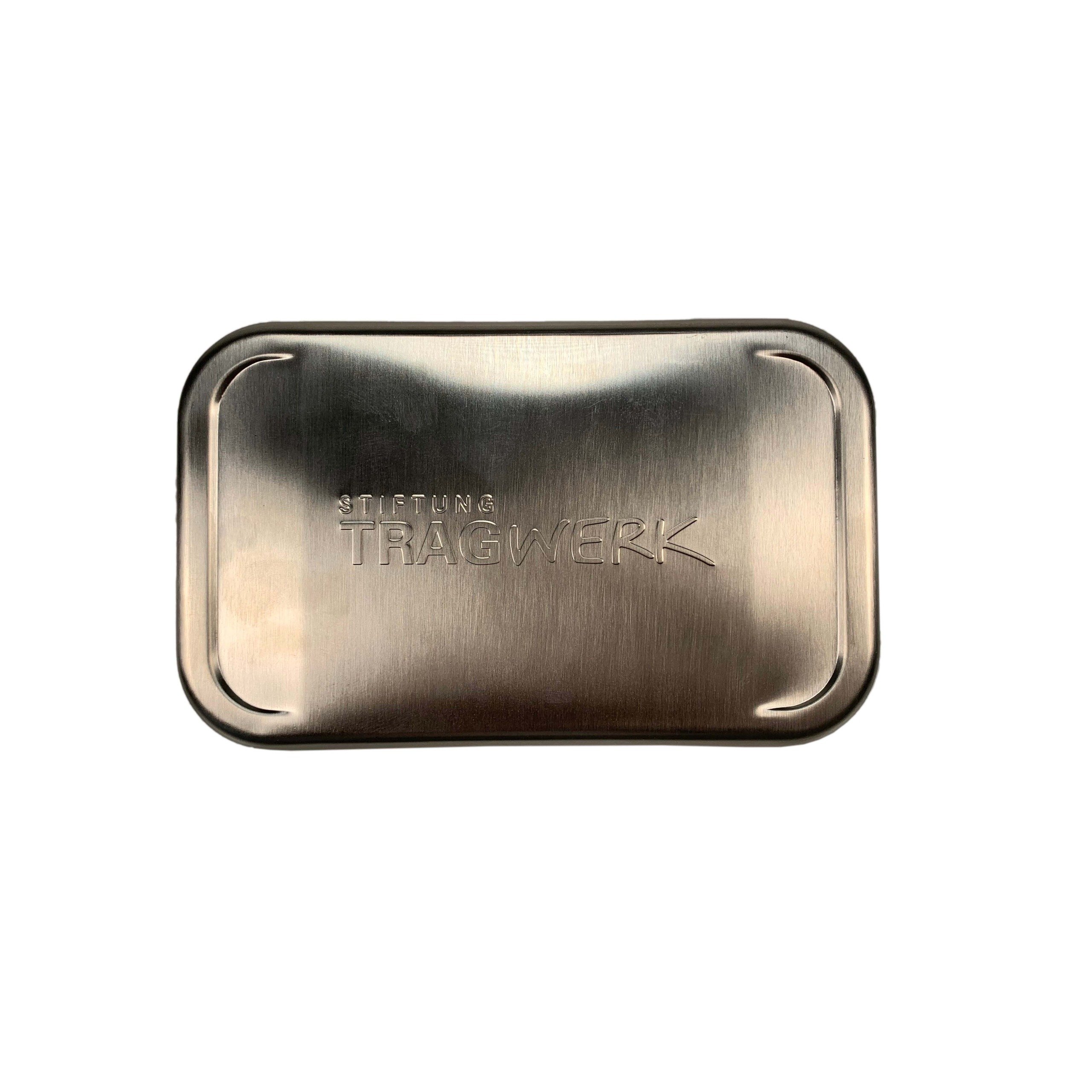 Lunchbox XL aus Metall mit Werbe-Logo-Prägung