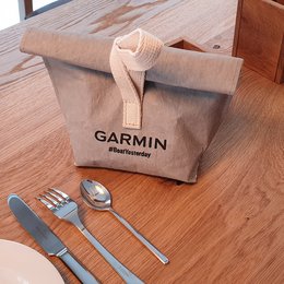 Lunchbag Yummy, Größe M, faltbar, verschließbar, mit Logodruck