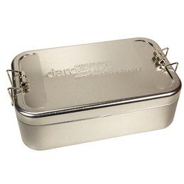 Individuelle metall Werbe-Lunchbox XL aus Weißblech mit Logo-Prägung, Gravur, Tampondruck oder Digitaldruck geprägt