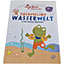 Titelseite eines Malbuchs mit der Aufschrift „Thermelino Wasserwelt in der Therme Obernsees“ und einer gezeichneten Froschfigur mit Schwimmflügeln