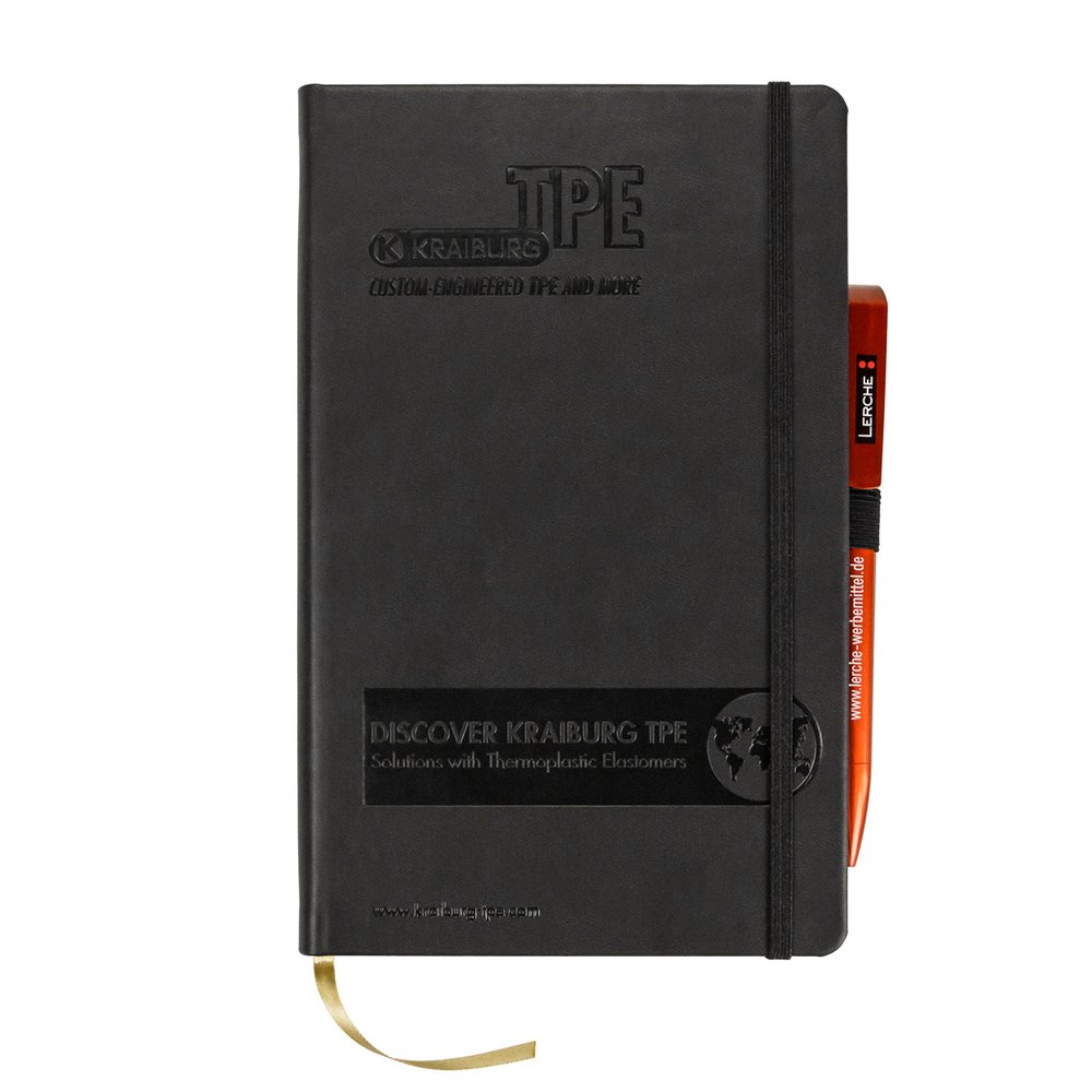 Marken-Notizbuch Ivory Line Q25 mit individueller Werbeprägung