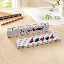 Maßstab mit Logodruck von der 2. Seite 