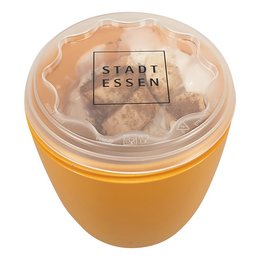 Aufbewahrungsdeckel für Milchprodukte mit Firmenlogo bedruckt