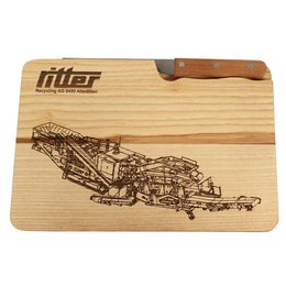 Messerbrett aus Esche mit individueller Logo-Lasergravur