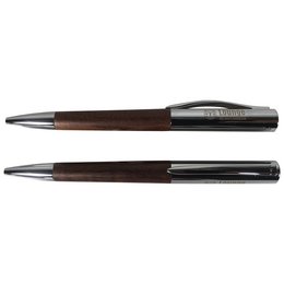 Metall-Drehkugelschreiber Titan Wood mit individueller Lasergravur