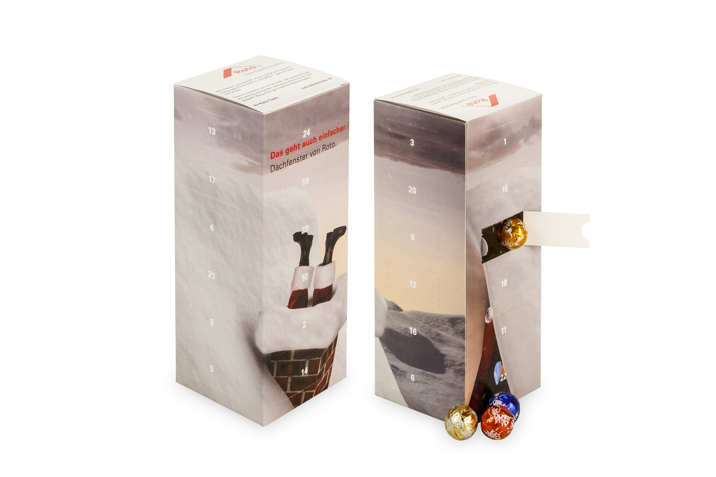 Mini Kugel Tower Adventskalender Mit Schokolade Von Lindt Sprungli Als Werbetrager Mit Individuell Befullbaren Innenraum Lerche Werbemittel