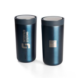  Werbe-Kaffebecher  metall to go mit Logo-Lasergravur
