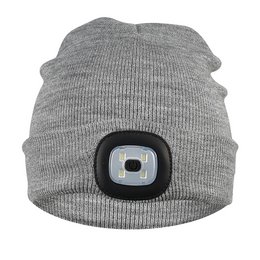 Strickmütze mit LED-Lampe individuell bestickt