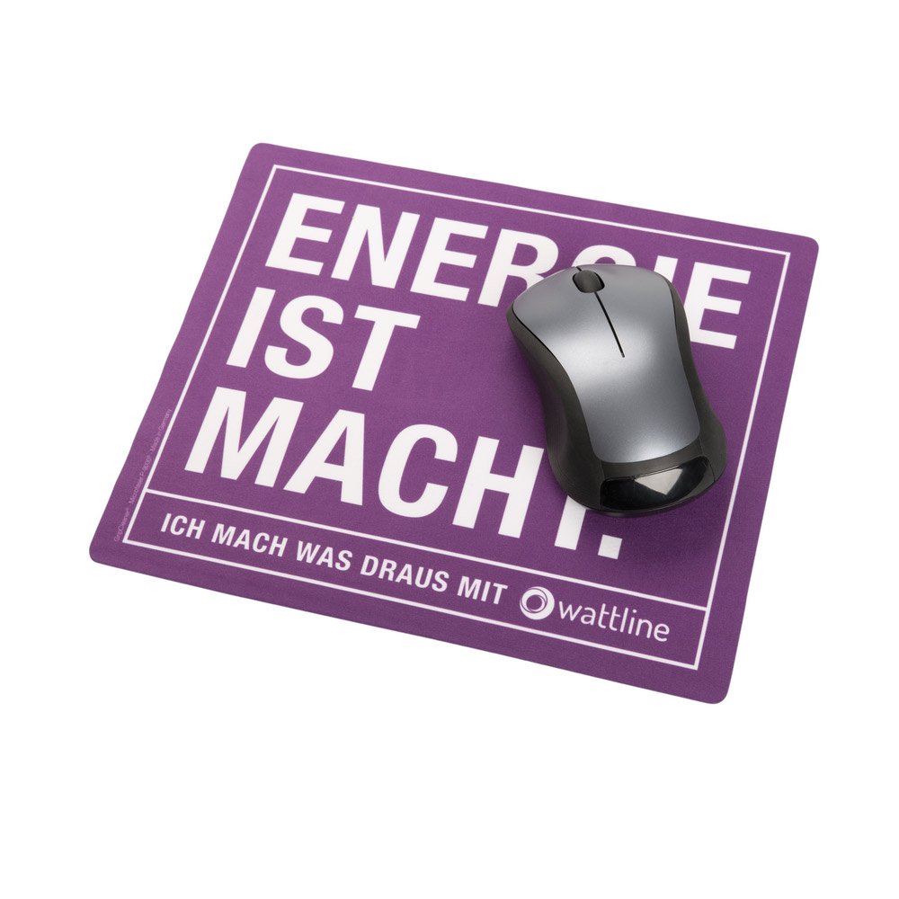 4in1: Mousepad und Reinigungstuch aus Mikrofaser vollflächig mit individuellem Werbemotiv bedruckt