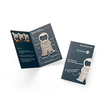 8 Funktionen Multitool-Werbeartikel mit Logo-Lasergravur und Klappkarte