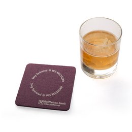 Getränke Merino Wollfilz Untersetzer, bedruckt für Raiffeisenbank