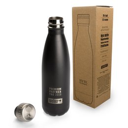 Nachhaltige bedruckbare Thermos Trinkflasche in Naturkarton Verpackung