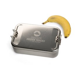 Nachhaltige Lunchbox XL aus Weißblech mit individueller Lasergravur