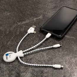Multifunktionelles bedruckba Werbe-Ladekabel Mr.Bio